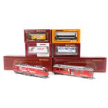 A quantity of BEMO HOE/HOM model railway. A Rhatische Bahn Bernina Express Bo-Bo electric locomotive