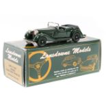 Lansdowne Models 1937 Jensen ‘Dual Cowl’ Phaeton (LDM27). In dark green with mid green interior.