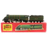 A Hornby Dublo 2-rail tender locomotive, BR class A4 4-6-2 Golden Fleece RN60030. (2211). In lined