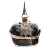 †An Imperial German Saxony Grenadier Regiment No 100 reservist officer’s M1895 pickelhaube, the