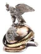 †A very fine Prussian M1899 helmet of an officer of the Garde du Corps or Garde Kurassiere Regiment,