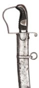 A 1796 pattern light cavalry trooper’s sword of The 10th Light Dragoons, curved, shallow fullered