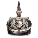 An Imperial German Bavarian General’s M1896 pickelhaube, the silver badge with pronounced convex