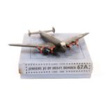 A rare WW11 period Dinky Toys No67a Junkers Ju89 Heavy Bomber. In black with Luftwaffe cross