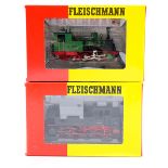 2 Fleischmann HO Gauge steam locomotives. D.R, class 81 0-8-0 tank locomotive 81-007 (4082) in black