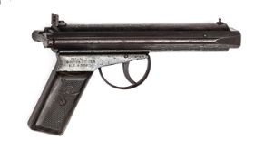 A scarce .177” Accles & Shelvoke “Warrior” air pistol c 1932, the frame stamped “The “Warrior”/ Made