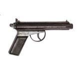 A scarce .177” Accles & Shelvoke “Warrior” air pistol c 1932, the frame stamped “The “Warrior”/ Made