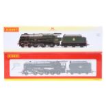 2 Hornby Railways Tender Locomotives. A BR class 9F 2-10-0. 92156. (R2105D). In unlined black