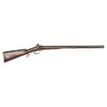 A good German double barrelled 20 bore percussion sporting gun by C Crause in Herzberg, 44” overall,