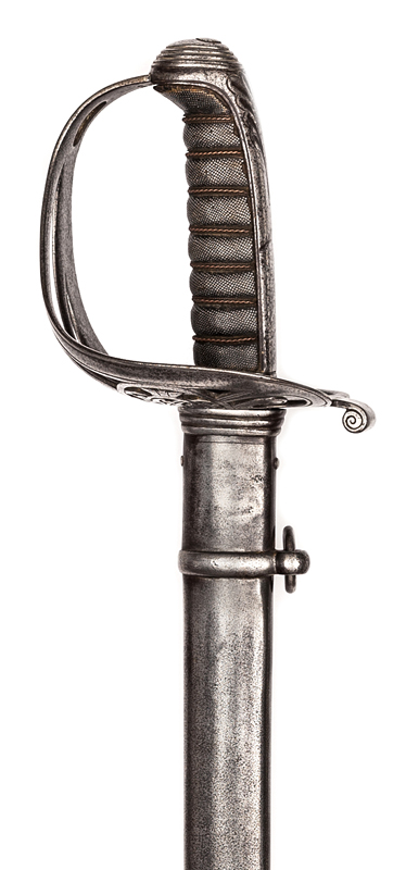 An interesting Victorian infantry officer’s 1845 pattern sword with steel hilt, slightly curved