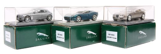 3 Replicars (Netherlands) Jaguar prototype models. An XK180 (REPJAG01) in dark metallic bottle green