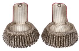 A pair of officer’s silver lace full dress epaulettes of the Arundel and Bramber Yeomanry, 1831-