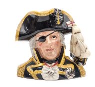A Royal Doulton “Character Jug of the Year”, head and shoulders of “Vice Admiral Lord Nelson”, the