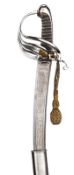 †A cavalry officer’s sword of the King’s German Legion, curved, fullered blade 32”, with narrow back