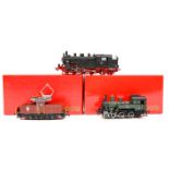 3 Rivarossi HO gauge locomotives. A Swiss SBB/CFF/FFS single pantograph centre cab 0-6-0 electric