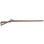 A 10 bore flintlock naval musket by W. Brazier, c 1740, 62” overall, barrel 46” with London, maker’s