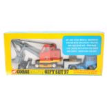Corgi Gift Set 27 Bedford Machinery Carrier and Priestman ‘Cub’ Shovel. Tractor unit in light blue