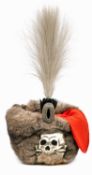 †An Imperial German officer’s busby of the 1st (Lieb) Hussars (“Death’s Head Hussars”), of soft