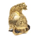 †An officer’s gilt helmet of The 6th Dragoon Guards (Carabiniers) 1834-1843 pattern, plain front