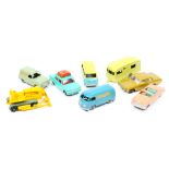12 Matchbox series. Including Ford Zodiac convertible in peach with light blue green base. Ford
