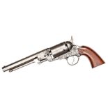 A Belgian 5 shot .36” Colt Brevete SA percussion revolver, 11” overall, barrel 6” marked “(Ame)rican