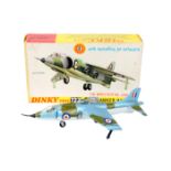 Dinky Toys Hawker Harrier (722). In light metallic blue and olive green camouflage with white