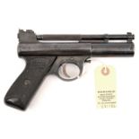 A .177” pre 1958 Webley Mark I air pistol, number 812, with “Birmingham 4” address. GWO & C,