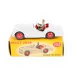Dinky Toys Triumph TR2 Sports 105. ‘Touring finish’ in light grey with red seats/interior, with