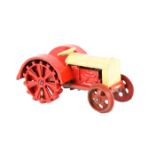 A scarce Meccano Dinky Toys Farm Tractor 22e. An example in cream and red, with hook. VGC for age,