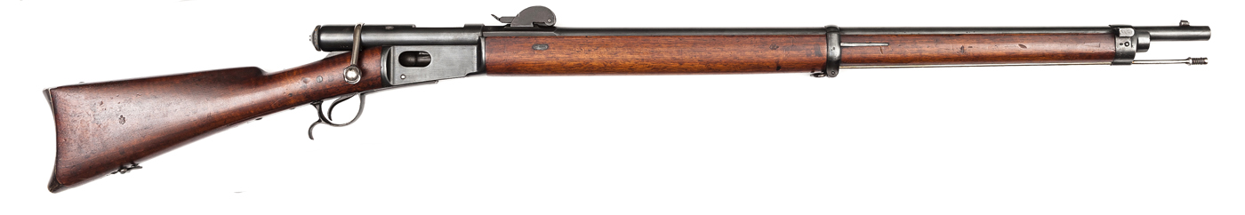 A 10.4mm Swiss M81 Vetterli bolt action tube magazine rifle, 52” overall, barrel 33”; the frame