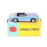 Corgi Toys Lotus Elan 318. In light metallic blue with black interior, ‘Tiger’ decal to boot lid. In