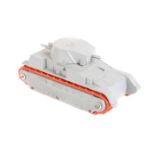 Dinky Toys Army Tank 22f. With ‘Dinky Toys’ cast into grey painted lead body with dark grey