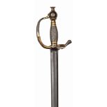 An officer’s full dress sword, c 1835, of the Life Guards, straight, fullered blackened blade