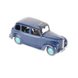 Dinky Toys Austin Taxi 40h. An example in dark blue with light blue wheels, black tyres, chassis,