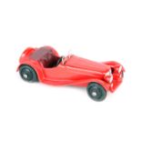 Dinky Toys Jaguar SS100 38f. In bright red with maroon interior, open steering wheel, both