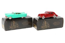 2 Brooklin Models. A 1956 Ford Fairlane 2 door Victoria (BRK23) in light green with cream roof and