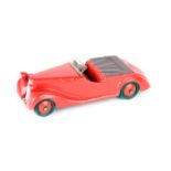 Dinky Toys Sunbeam Talbot Sports 38b. In bright red with bright red seats and maroon tonneau.