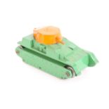 Hornby Series Modelled Miniature Army Tank 22f. With ‘Hornby Series’ cast into green painted lead