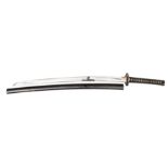 A Japanese sword shinto katana c 1750, highly polished blade 28¼”, thunderbolt (?) menuki, fuchi