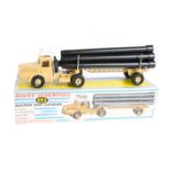 French Dinky Supertoys Tracteur Unic Saharien 893. In beige with white roof rack with spare wheels