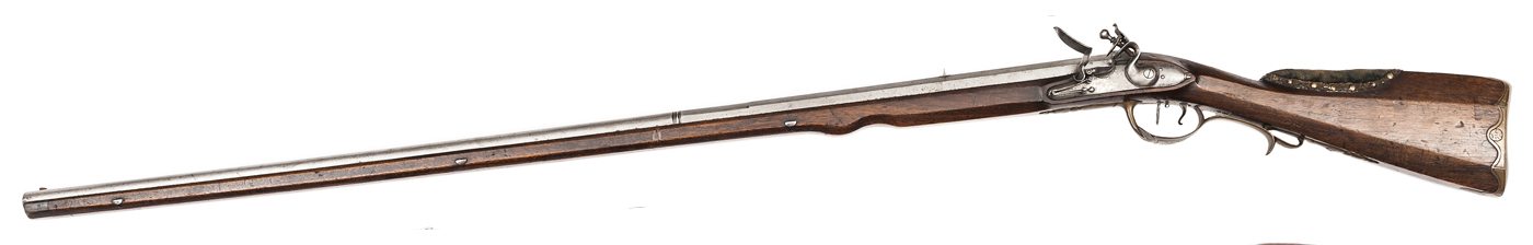 An unusual late 18th century central European 12 bore flintlock sporting rifle with left hand