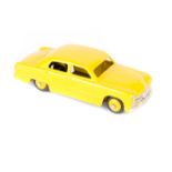 Dinky Toys Ford Sedan 139a. In yellow with yellow wheels. Gloss black mottled base plate with