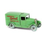 A rare Dinky Toys Type 1 Delivery Van ‘Wakefield Castrol’ 28m. Example in green with red wording and