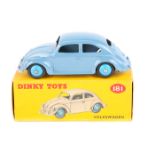 Dinky Toys Volkswagen Saloon 181. In RAF style blue with mid blue wheels and black tyres. Boxed.