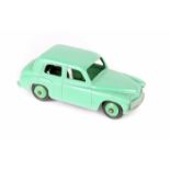 Dinky Toys Hillman Minx 40f. An example in light green with mid green wheels and black tyres,