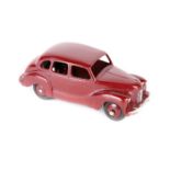 Dinky Toys Austin Devon Saloon 40d. An example in maroon with maroon wheels and black tyres, small