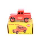 Dinky Toys Mersey Tunnel Police Van 255. Land Rover in gloss red with red wheels and black tyres, ‘