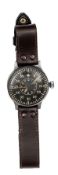 A scarce WWII period German Luftwaffe B-Uhr type B navigator’s wrist watch, made by Lacher & Co/