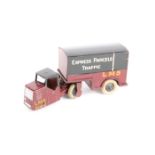 A Dinky Toys Railway Mechanical Horse and Trailer Van 33r. An example in LMS Express Parcels Traffic