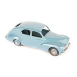 French Dinky Peugeot 203 24r. In Air Force style greyish blue with the same colour for the ridged